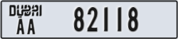 dubai - code - AA - number -82118