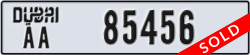 dubai - code - AA - number -85456