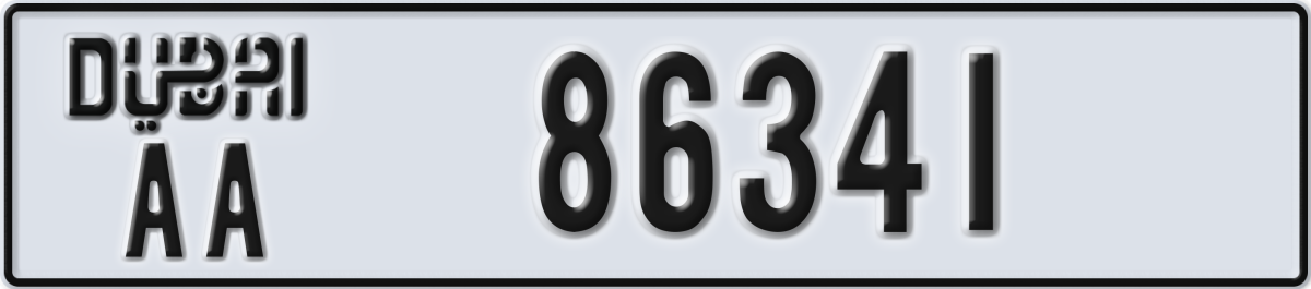 dubai License Plate Number 86420 Code AA