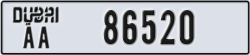 dubai - code - AA - number -86520