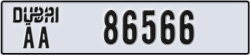 dubai - code - AA - number -86566