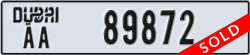 dubai - code - AA - number -89872