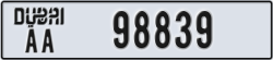 dubai - code - AA - number -98839