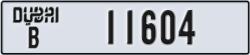dubai - code - B - number -11604