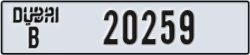 dubai - code - B - number -20259