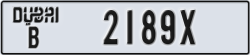 dubai - code - B - number -2189X