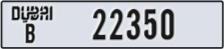 dubai - code - B - number -22350