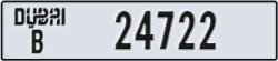 dubai - code - B - number -24722