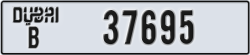 dubai - code - B - number -37695