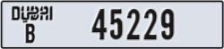 dubai - code - B - number -45229