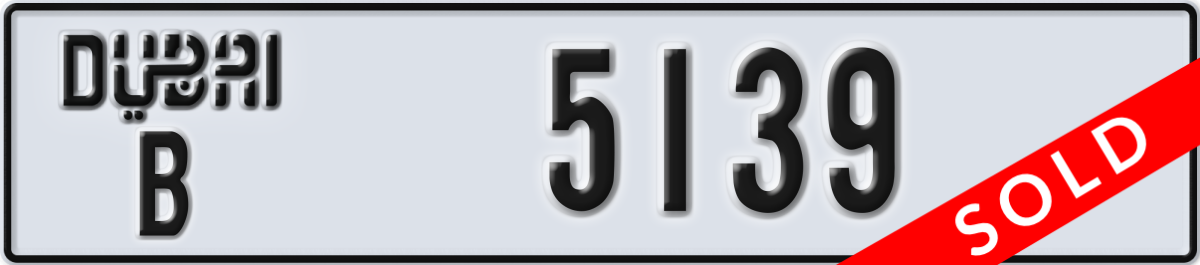dubai License Plate Number 5218 Code B