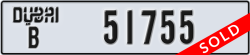 dubai - code - B - number -51755