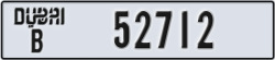 dubai - code - B - number -52712