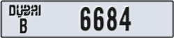 dubai - code - B - number -6684