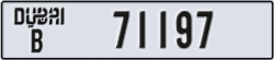 dubai - code - B - number -71197