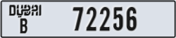 dubai - code - B - number -72256