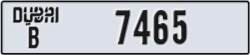 dubai - code - B - number -7465