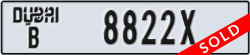 dubai - code - B - number -8822X