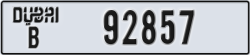 dubai - code - B - number -92857