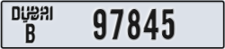 dubai - code - B - number -97845