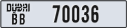 dubai - code - BB - number -70036
