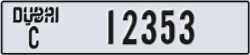 dubai - code - C - number -12353