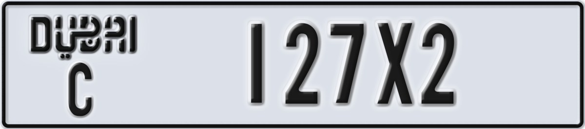 dubai License Plate Number 127X2 Code C