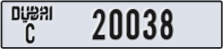 dubai - code - C - number -20038