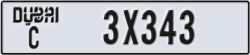 dubai - code - C - number -3X343