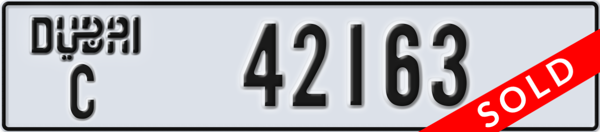 dubai License Plate Number 42242 Code C