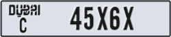 dubai - code - C - number -45X6X