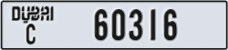 dubai - code - C - number -60316