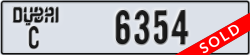 dubai - code - C - number -6354