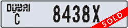 dubai - code - C - number -8438X