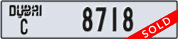 dubai - code - C - number -8718