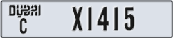 dubai - code - C - number -X1415