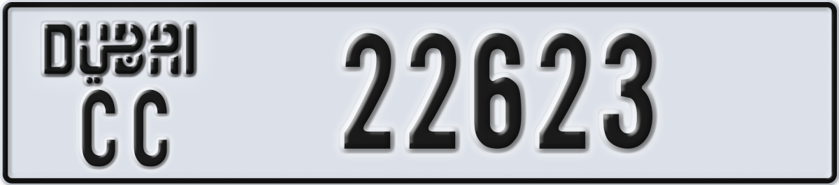 dubai License Plate Number 22623 Code CC