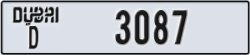 dubai - code - D - number -3087