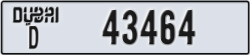 dubai - code - D - number -43385