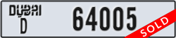 dubai - code - D - number -64005
