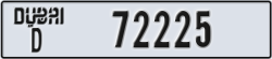 dubai - code - D - number -72225