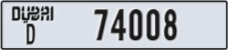 dubai - code - D - number -74008