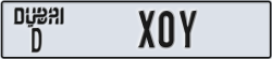 dubai - code - D - number -X0Y