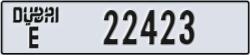 dubai - code - E - number -22423