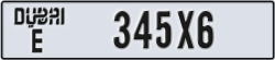 dubai - code - E - number -345X6