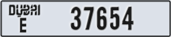dubai - code - E - number -37654
