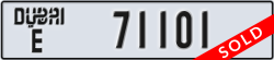 dubai - code - E - number -71101