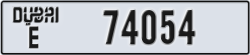 dubai - code - E - number -74054