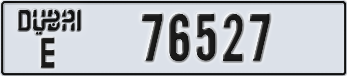 dubai License Plate Number 76606 Code E
