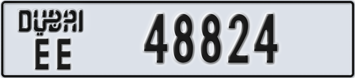 dubai License Plate Number 48824 Code EE